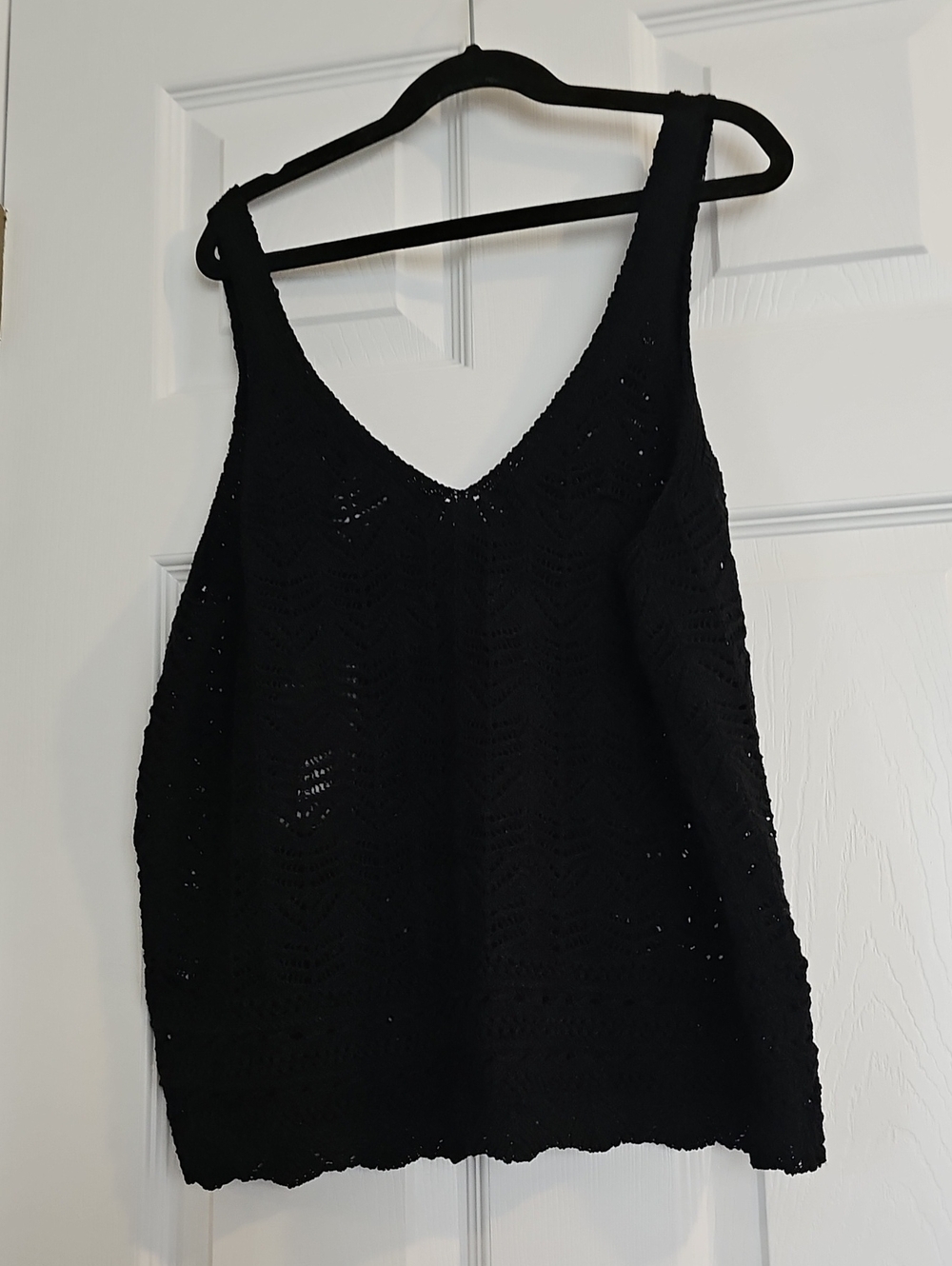 jcpenney Black Crochet Tank Top/Camisole